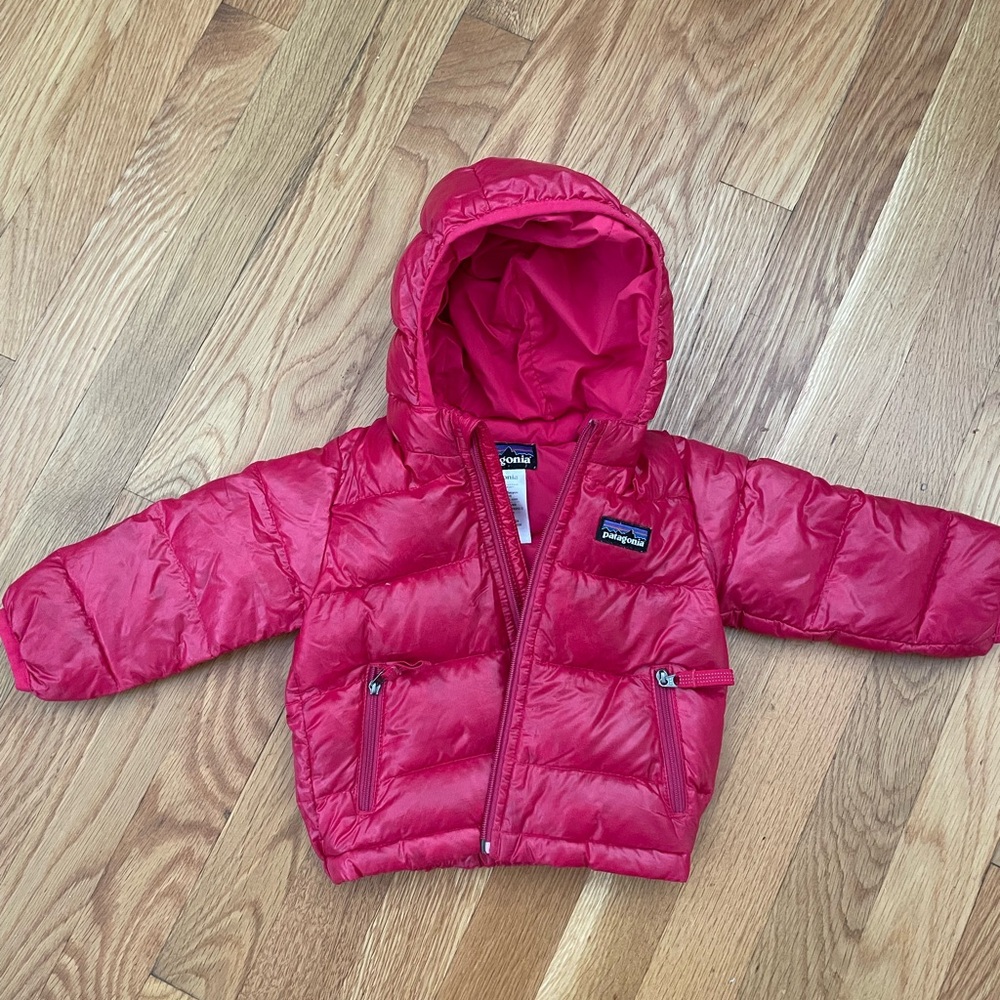Patagonia hi loft pink down jacket size 6 months